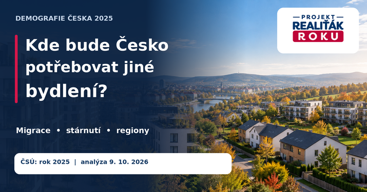 Kde bude Česko potřebovat jiné bydlení? Nová demografická data ukazují rozdíly mezi regiony