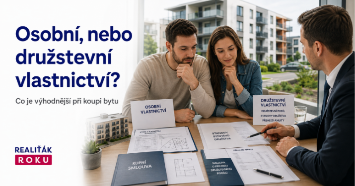 Osobní versus družstevní vlastnictví: rozdíly při koupi, financování a budoucím prodeji