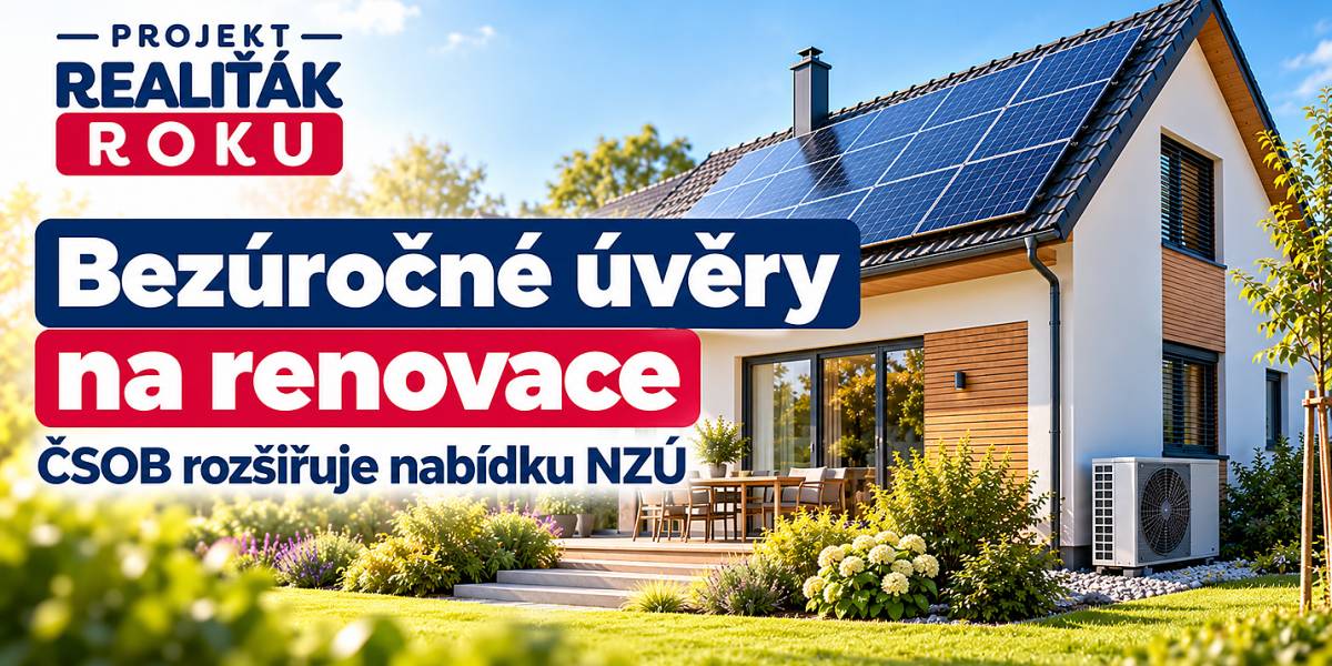 Bezúročné úvěry na renovace se rozšiřují. ČSOB nabízí až 2 miliony korun, SVJ mají přijít na řadu v listopadu