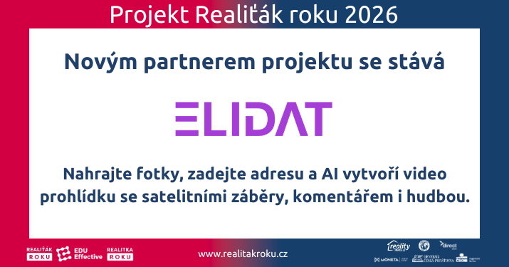 ELIDAT technologies se stal partnerem projektu Realiťák roku 2026. Makléřům pomůže s moderní videoprezentací nemovitostí