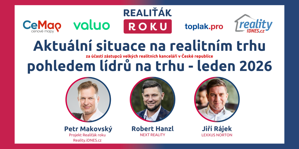 Analýza vývoje realitního trhu – leden 2026: Stabilní trh, návrat investorů a dlouhodobý tlak na dostupnost bydlení