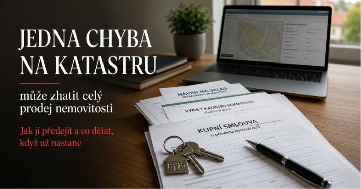 Jedna chyba na katastru může zhatit celý prodej nemovitosti. Jak jí předejít a co dělat, když už nastane
