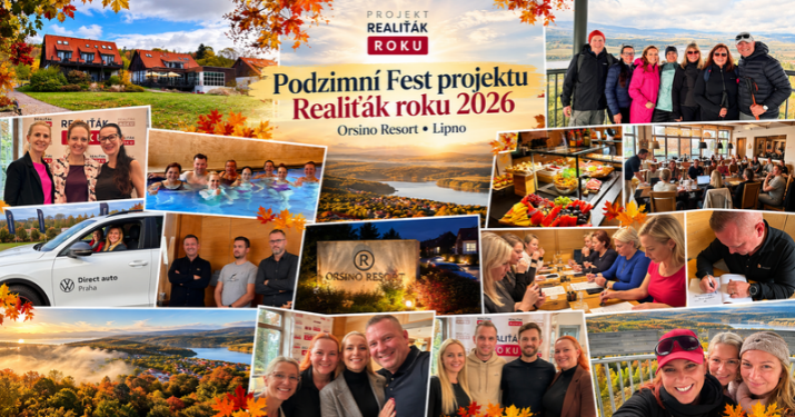 Realiťák roku PODZIM FEST 2026: 40 makléřů, čtyři dny inspirace a společná práce na budoucnosti realitního trhu