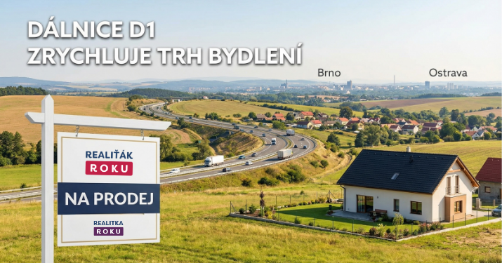 D1 Praha–Brno–Ostrava: páteřní dálnice, která zrychluje trh bydlení