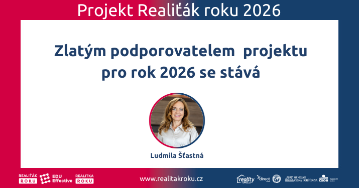 Ludmila Šťastná výrazně posiluje podporu projektu Realiťák roku: pro ročník 2026 se stává zlatou podporovatelkou