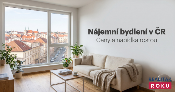 Pronájem bytů za poslední 3 roky: nájemné v ČR vzrostlo na 324 Kč/m², nabídka meziročně stoupla o 16,5 % a trh se zrychlil