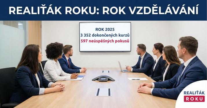 Po konci 8. ročníku přichází další dobrá zpráva: makléři v projektu Realiťák roku se během roku opravdu vzdělávali. Dokončili 3 352 kurzů
