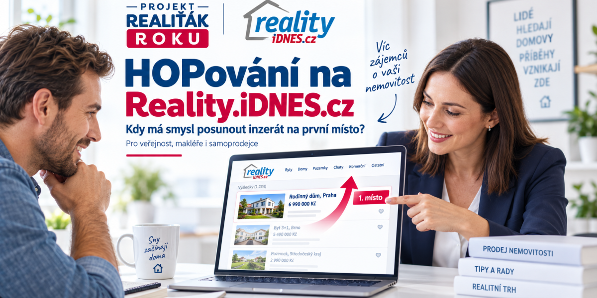 HOPování na Reality.iDNES.cz: kdy má smysl posunout inzerát na první místo a kdy ne