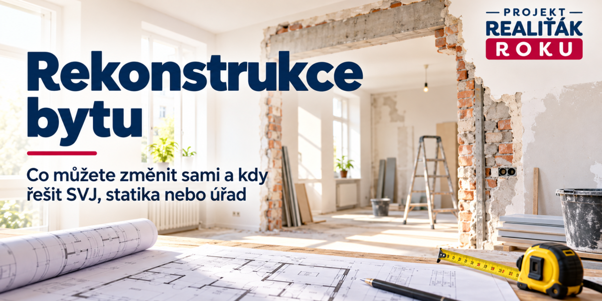 Rekonstrukce bytu v osobním vlastnictví: co můžete změnit sami a kdy potřebujete SVJ, statika nebo stavební úřad