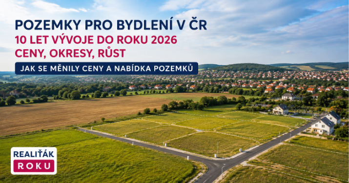 Pozemky pro bydlení za 10 let: v ČR zdražily na 2 615 Kč/m², nejvíce rostly Jeseník, Žďár nad Sázavou a Znojmo