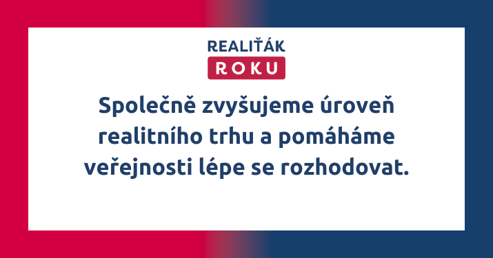 Poděkování partnerům projektu Realiťák roku 2025 - Společně zvyšujeme úroveň realitního trhu a pomáháme veřejnosti lépe se rozhodovat.