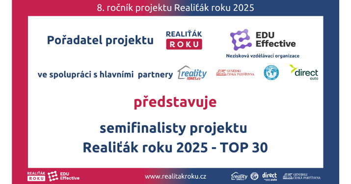 Představujeme semifinalisty Projektu Realiťák roku 2025: TOP 30 makléřů postupuje do boje o finále