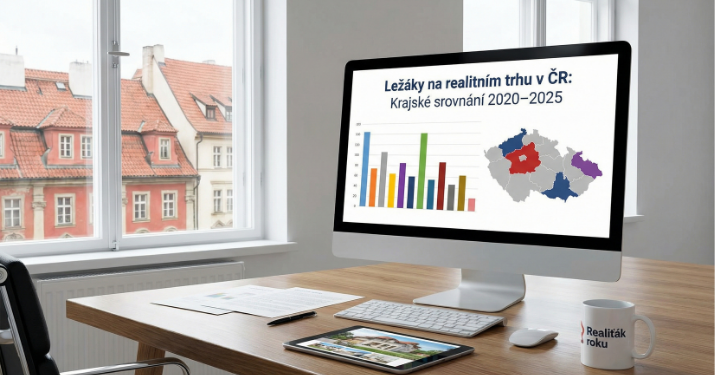 Ležáky na realitním trhu v ČR: jak se vyvíjel kvartální podíl nabídek starších než rok a co nám říká krajské srovnání (2020–2025)
