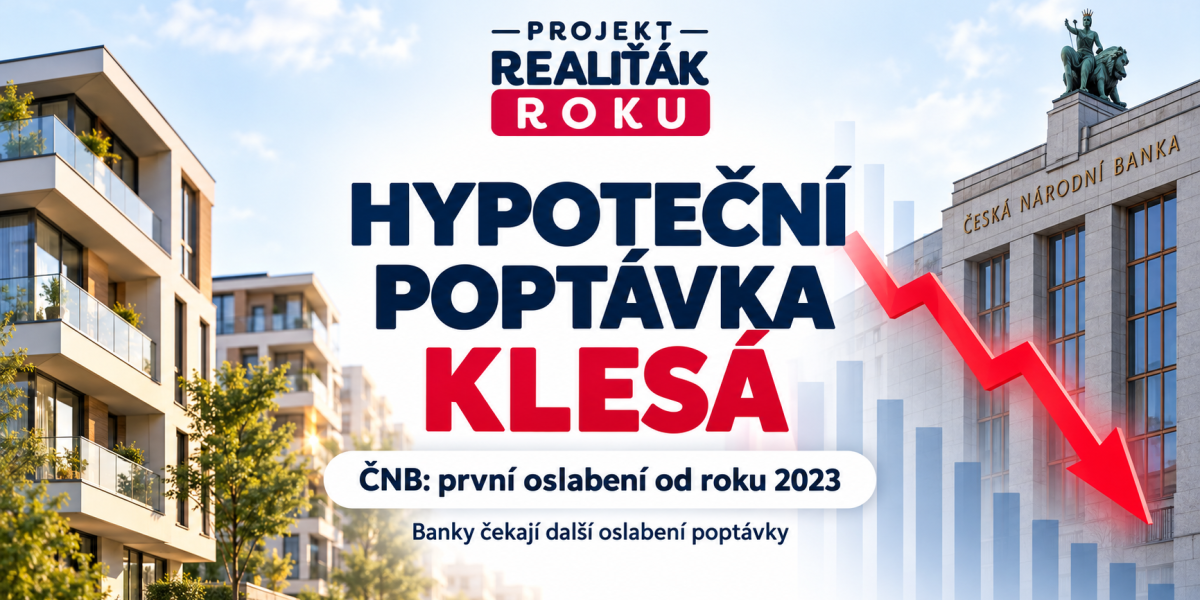 Hypoteční poptávka poprvé od roku 2023 klesla. ČNB čeká další oslabení. Co to znamená pro ceny bytů?