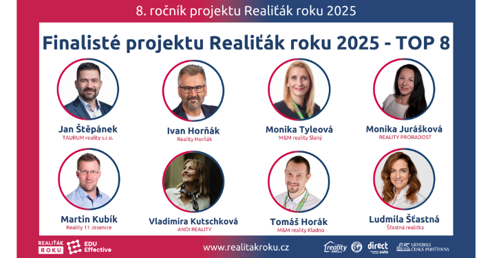 TOP 8 finalistů projektu Realiťák roku 2025: Kdo postoupil do velkého finále a proč právě oni?