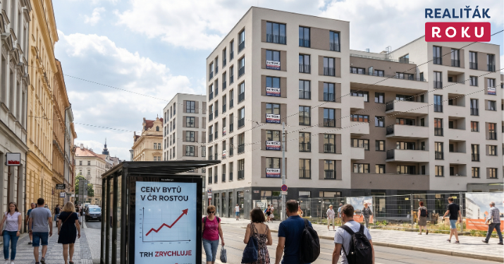Byty k prodeji za poslední 3 roky: cena v ČR vzrostla na 97 853 Kč/m², nabídka meziročně stoupla a trh výrazně zrychlil