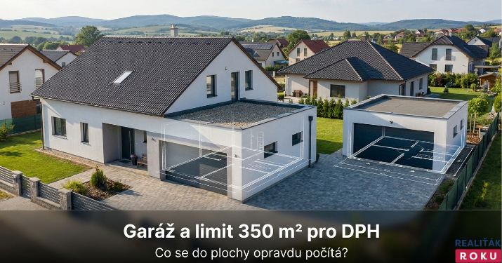 Počítá se garáž do „obytné plochy“ domu? A hlavně: co se počítá do limitu 350 m² pro DPH