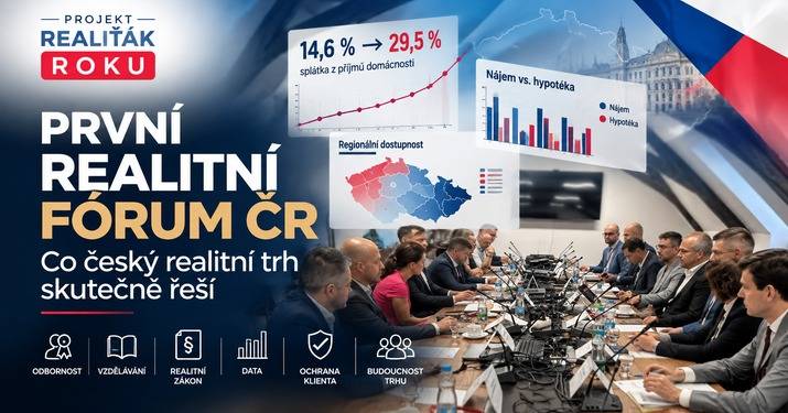První Realitní fórum ČR pojmenovalo hlavní problémy trhu: odbornost, registr, vzdělávání i realitní zákon