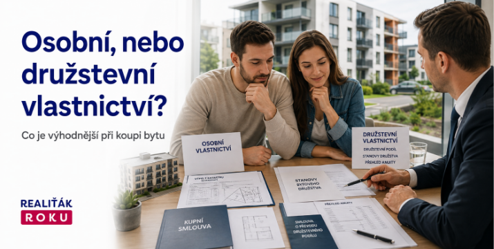 Osobní versus družstevní vlastnictví: rozdíly při koupi, financování a budoucím prodeji