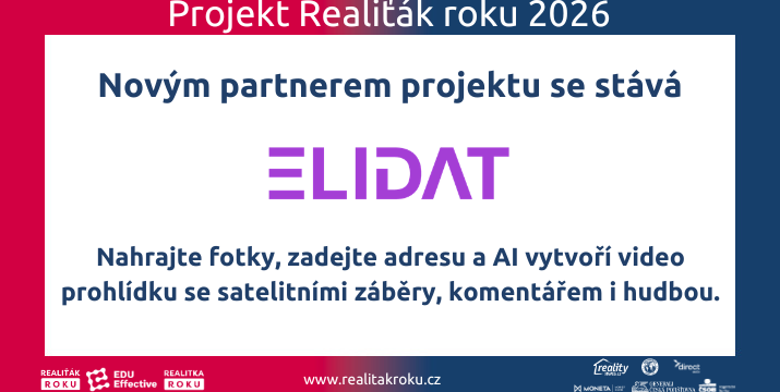 ELIDAT technologies se stal partnerem projektu Realiťák roku 2026. Makléřům pomůže s moderní videoprezentací nemovitostí