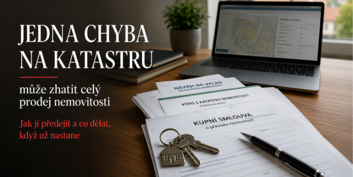 Jedna chyba na katastru může zhatit celý prodej nemovitosti. Jak jí předejít a co dělat, když už nastane