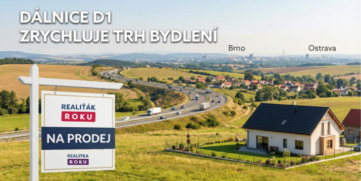 D1 Praha–Brno–Ostrava: páteřní dálnice, která zrychluje trh bydlení