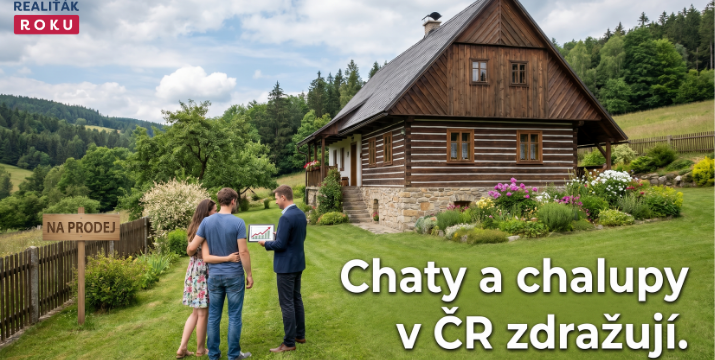 Chaty a chalupy k prodeji: rekreační nemovitosti v ČR za tři roky zdražily o 31,4 %, nejrychleji rostl Olomoucký kraj