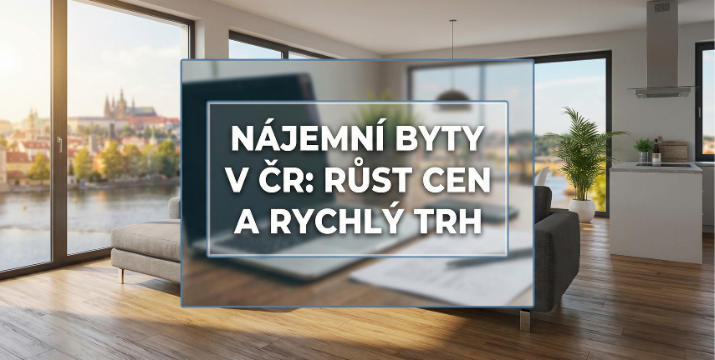 Nájemní byty v ČR: 01/2026 na 313 Kč/m², nabídka za rok +27,8 % a trh zůstává rychlý