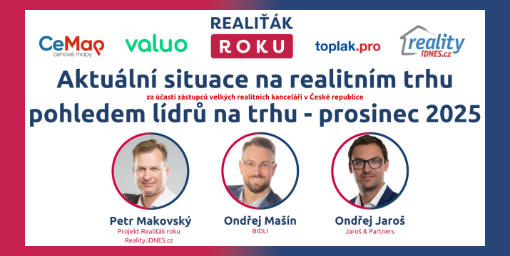 Analýza vývoje realitního trhu – prosinec 2025: Zdravá stabilizace, boj o pozemky a návrat investorů