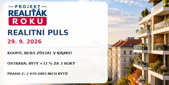 Realitní puls 29. 9. 2026: Koupit byt, nebo zůstat v nájmu? Ostrava zdražila o 72 % a Praha 2 ukazuje jinou cestu
