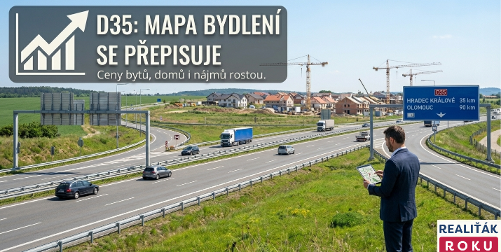D35 přepisuje mapu bydlení: kde rostou byty, domy i nájmy nejrychleji