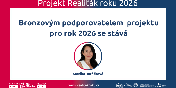 Monika Jurášková pokračuje s projektem Realiťák roku: pro ročník 2026 je bronzovou podporovatelkou