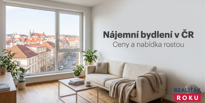 Pronájem bytů za poslední 3 roky: nájemné v ČR vzrostlo na 324 Kč/m², nabídka meziročně stoupla o 16,5 % a trh se zrychlil