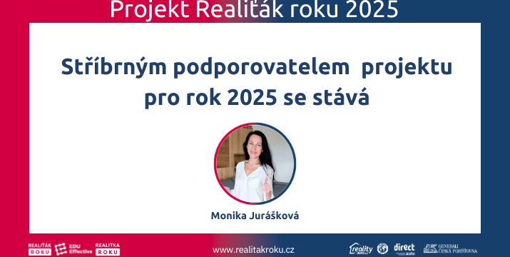 Monika Jurášková se stala stříbrnou podporovatelkou projektu Realiťák roku 2025