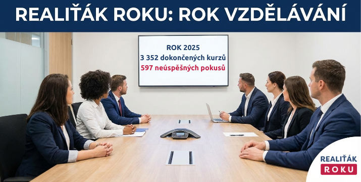 Po konci 8. ročníku přichází další dobrá zpráva: makléři v projektu Realiťák roku se během roku opravdu vzdělávali. Dokončili 3 352 kurzů