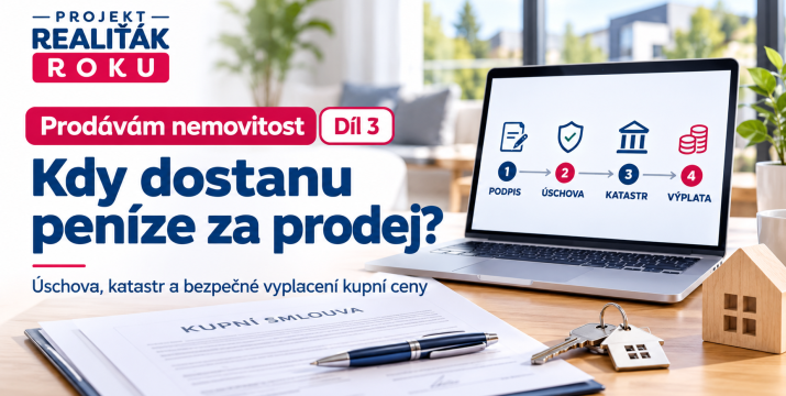 Kdy dostanu peníze za prodej? Úschova, katastr a bezpečné vyplacení kupní ceny