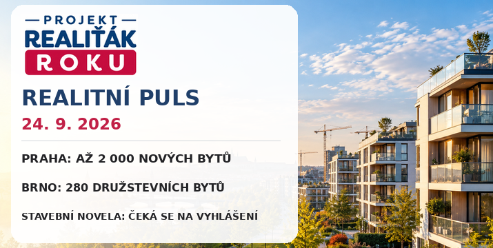 Realitní puls 24. 9. 2026: Praha chystá 2 000 bytů, Brno financuje 280 družstevních a Ostrava vrací domy bydlení