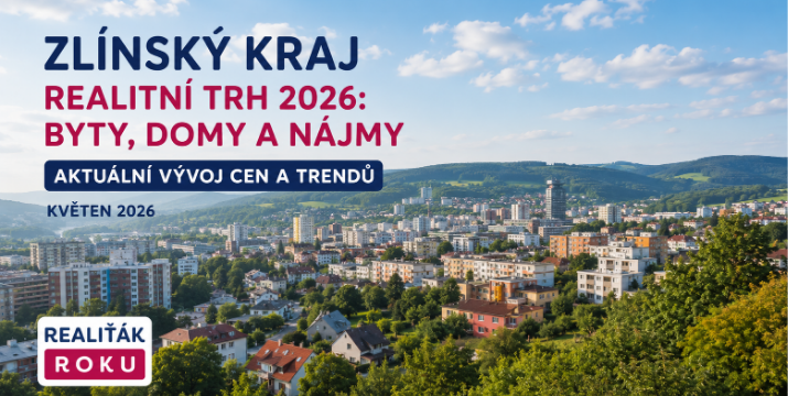 Zlínský kraj za 10 let: byty zdražily na 79 499 Kč/m², domy na 41 788 Kč/m² a trh se výrazně zrychlil