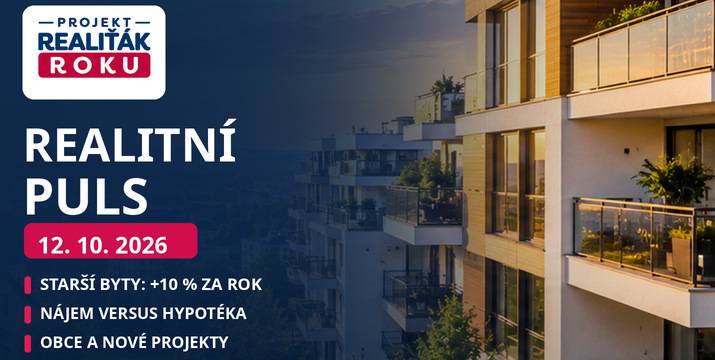 Realitní puls 12. 10. 2026: Starší byty zdražily o 10 %, nájem versus hypotéka a obce rozhodují o výstavbě