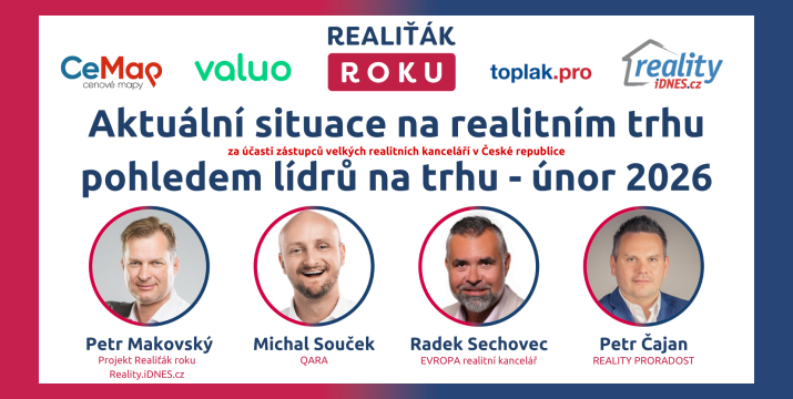 Analýza vývoje realitního trhu – únor 2026: Víc obchodů, víc profesionality a nové impulzy pro investory. Co naznačuje start roku 2026?