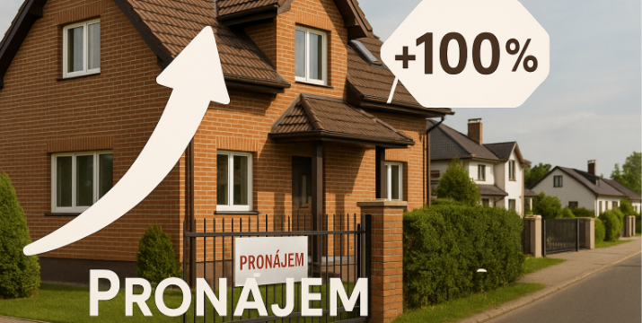 Kdo si dnes pronajme dům? Ceny nájmů rodinných domů vystřelily až dvojnásobně – i když jsou nabídky stále vzácné