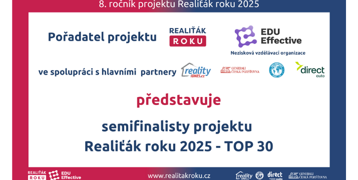 Představujeme semifinalisty Projektu Realiťák roku 2025: TOP 30 makléřů postupuje do boje o finále