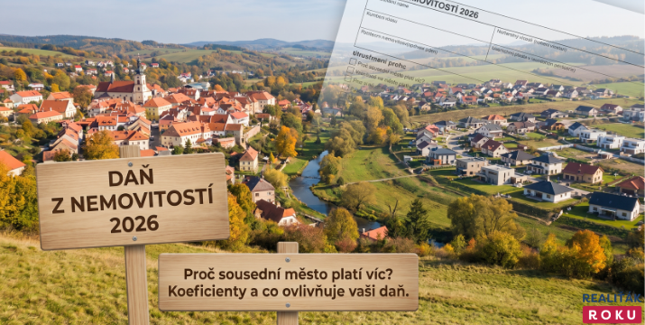 Daň z nemovitosti v roce 2026: proč sousední město platí víc, jak fungují koeficienty a na co si dát pozor