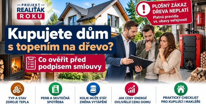 Kupujete dům s kamny nebo kotlem na dřevo? Co si ověřit a kolik může stát změna vytápění