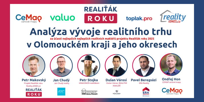 Analýza vývoje realitního trhu v Olomouckém kraji (duben 2026): Byty táhnou investoři, starší domy brzdí rekonstrukce a nová výstavba mění ceny