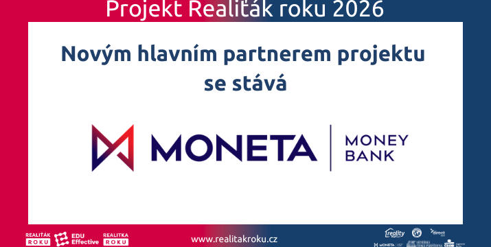 Hlavním partnerem projektu Realiťák roku 2026 se stává: MONETA Money Bank – partner v bydlení i podnikání
