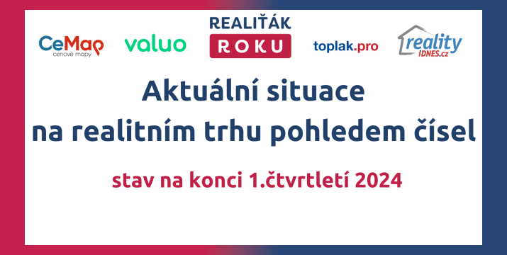 Aktuální situace  na realitním trhu pohledem čísel - stav na konci 1.čtvrtletí 2024