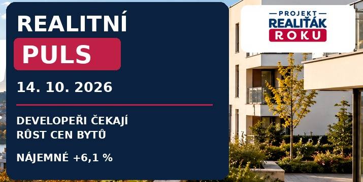 Realitní puls 14. 10. 2026: Developeři čekají další zdražování bytů, nájemné meziročně vzrostlo o 6,1 %