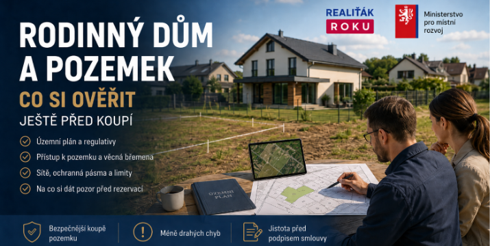Rodinný dům a pozemek: co si ověřit ještě před koupí