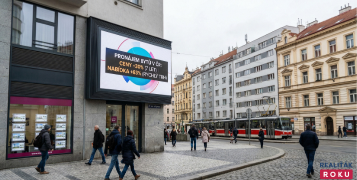 Pronájem bytů v ČR za 7 let: cena +30 % na 317 Kč/m². Nabídka narostla o 63 % a trh zůstává rychlý